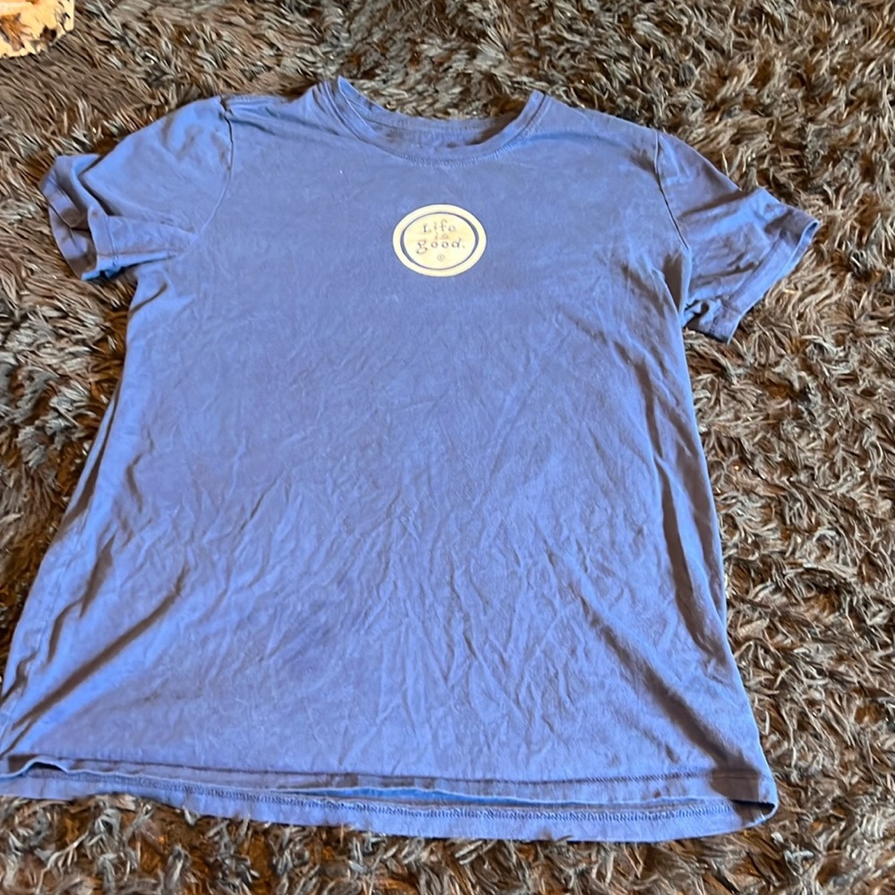 Blue “Life is Good” T-shirt
